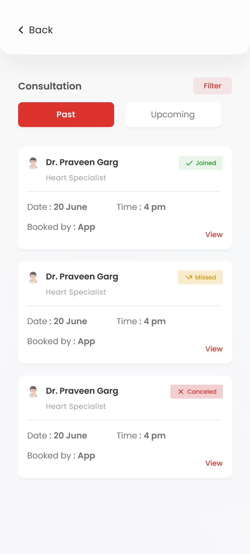 Consultation Tracking
