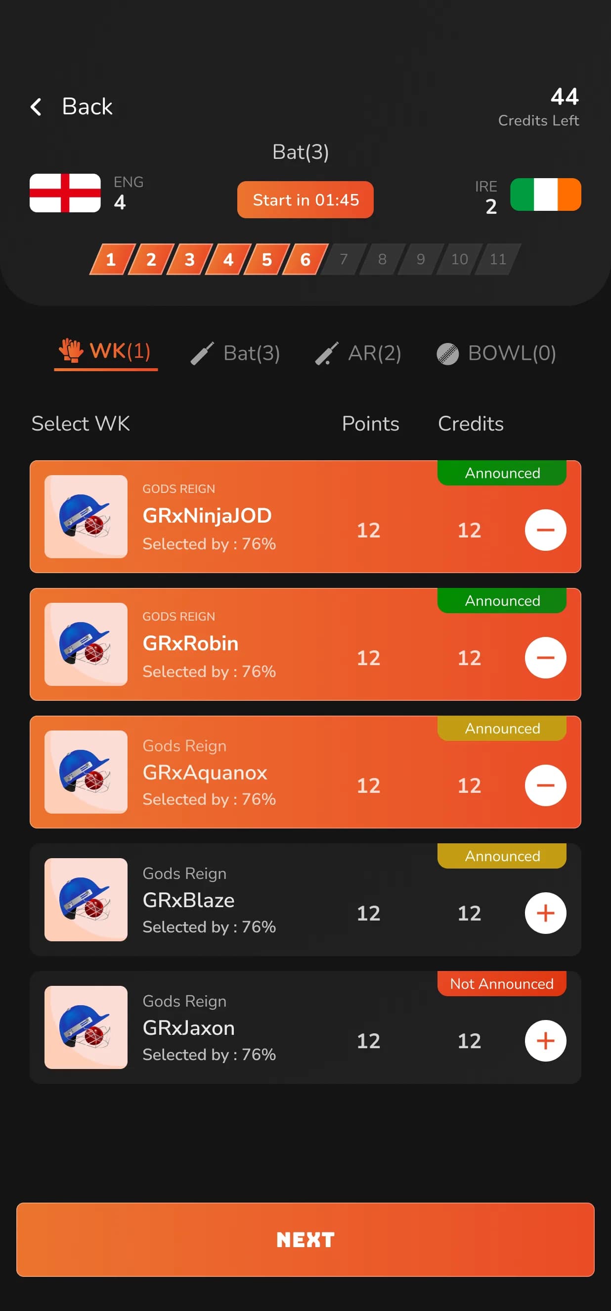 Team Creation